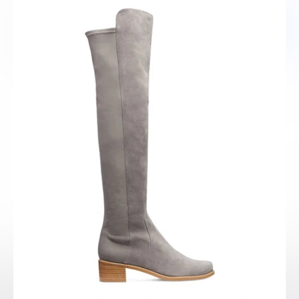 Stuart Weitzman Reserve In Flannel Gray Suede